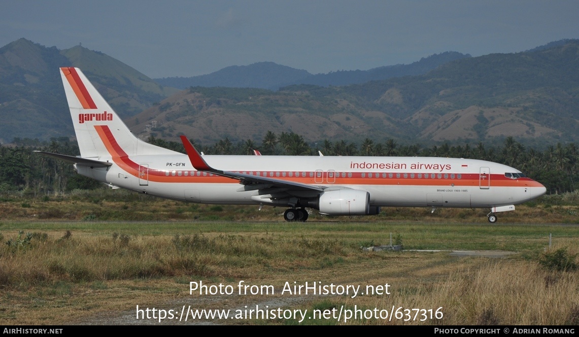 Aircraft Photo of PK-GFN | Boeing 737-86N | Garuda Indonesia | Garuda Indonesian Airways | AirHistory.net #637316