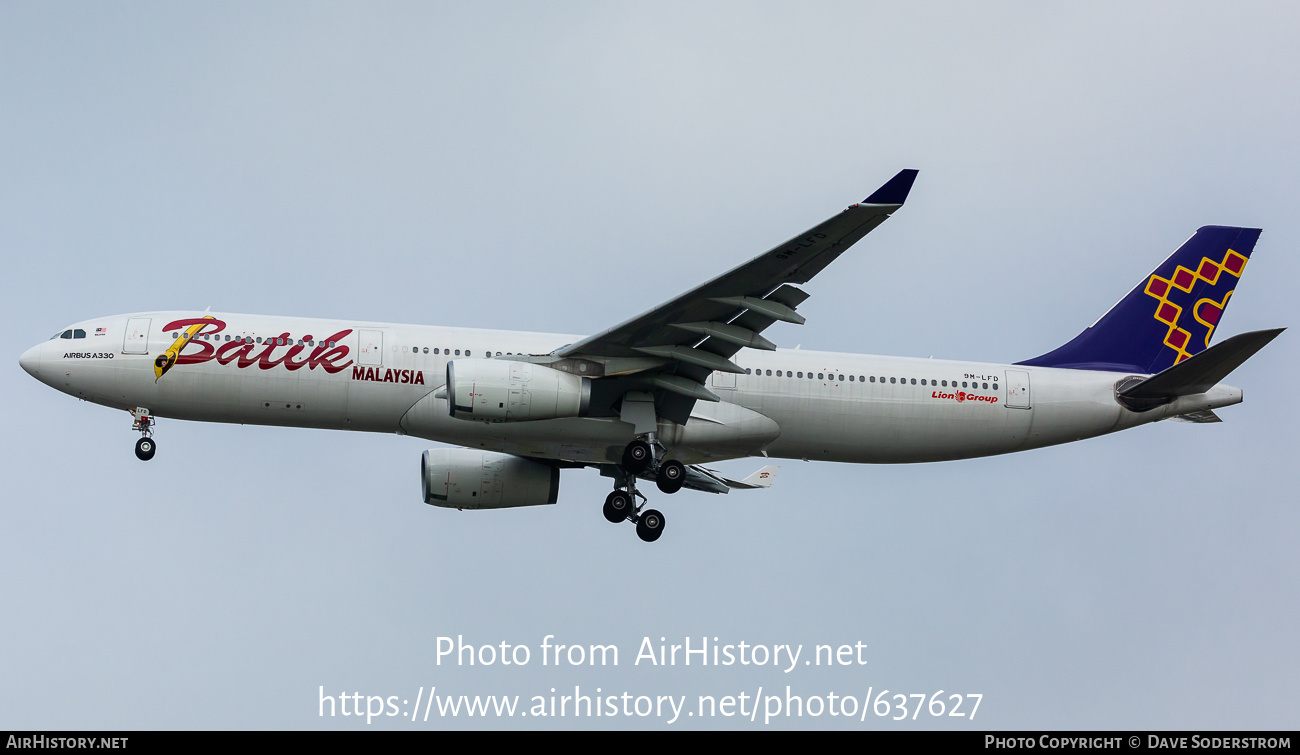 Aircraft Photo of 9M-LFD | Airbus A330-343 | Batik Air Malaysia | AirHistory.net #637627