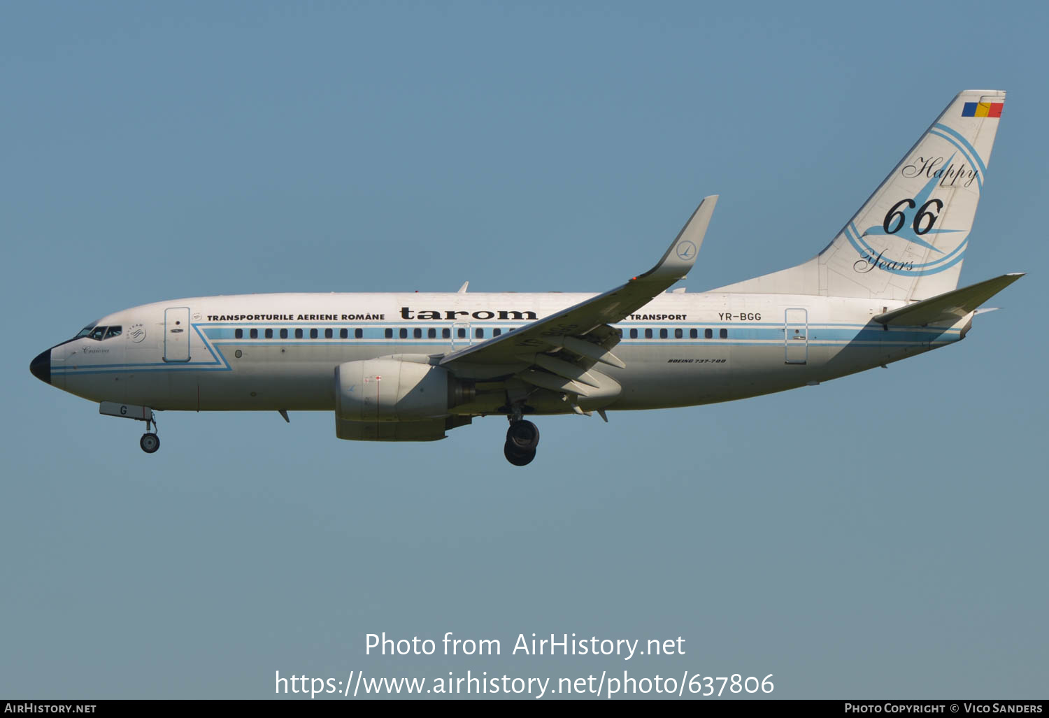 Aircraft Photo of YR-BGG | Boeing 737-78J | TAROM - Transporturile Aeriene Române | AirHistory.net #637806