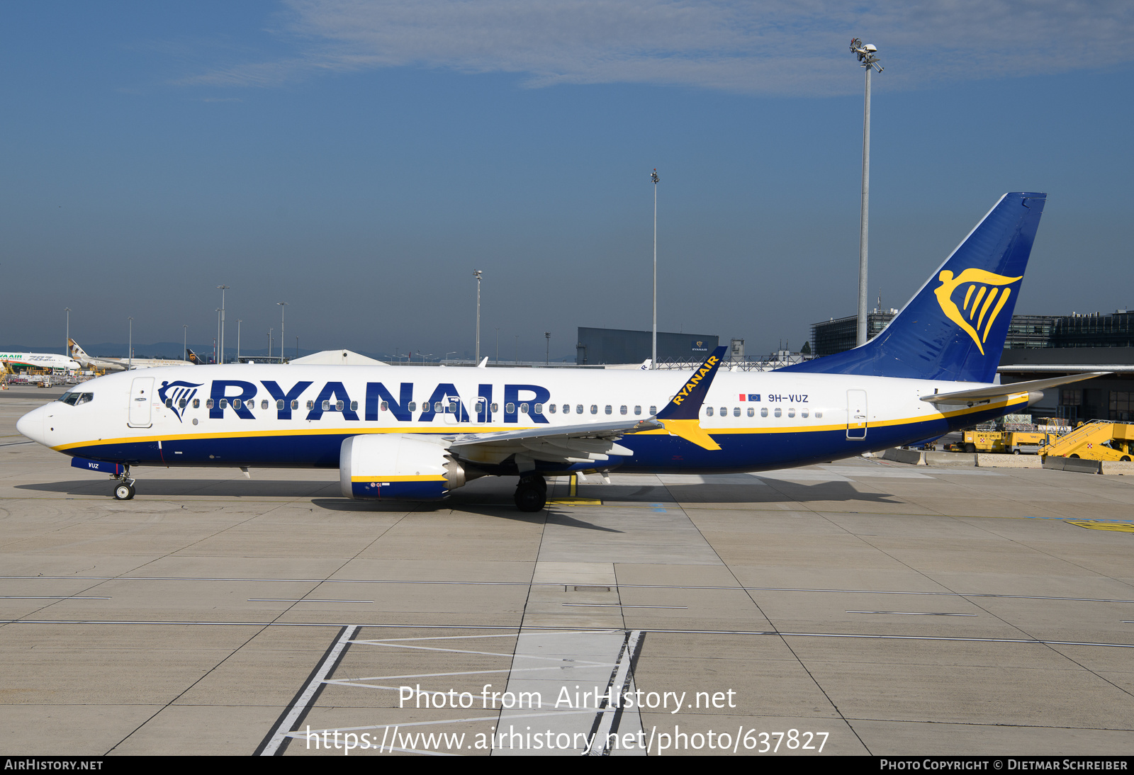 Aircraft Photo of 9H-VUZ | Boeing 737-8200 Max 200 | Ryanair | AirHistory.net #637827