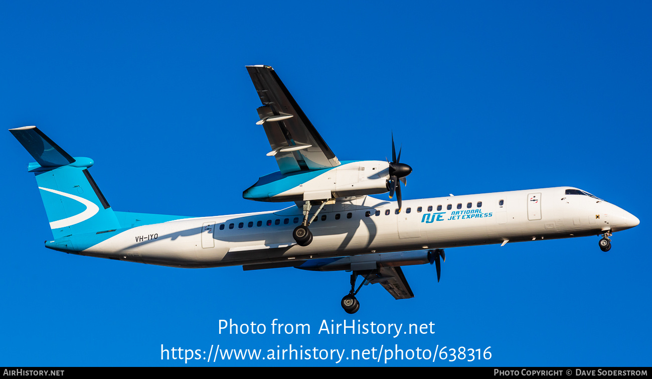 Aircraft Photo of VH-IYO | Bombardier DHC-8-402 Dash 8 | NJE - National Jet Express | AirHistory.net #638316