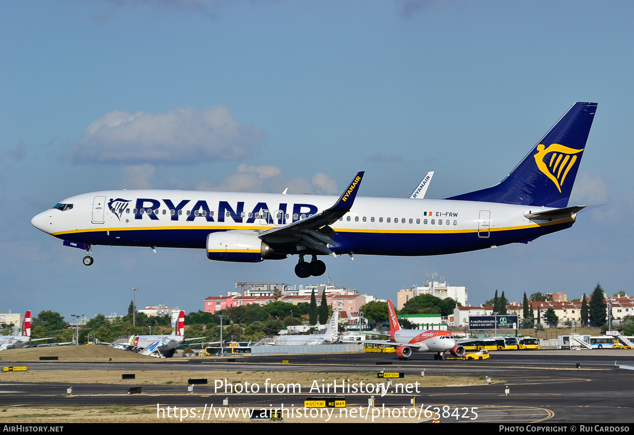 Aircraft Photo of EI-FRW | Boeing 737-8AS | Ryanair | AirHistory.net #638425