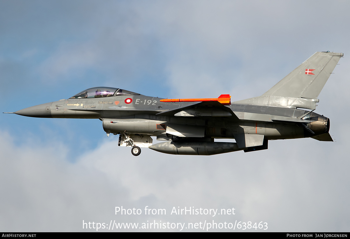 Aircraft Photo of E-192 | General Dynamics F-16AM Fighting Falcon | Denmark - Air Force | AirHistory.net #638463