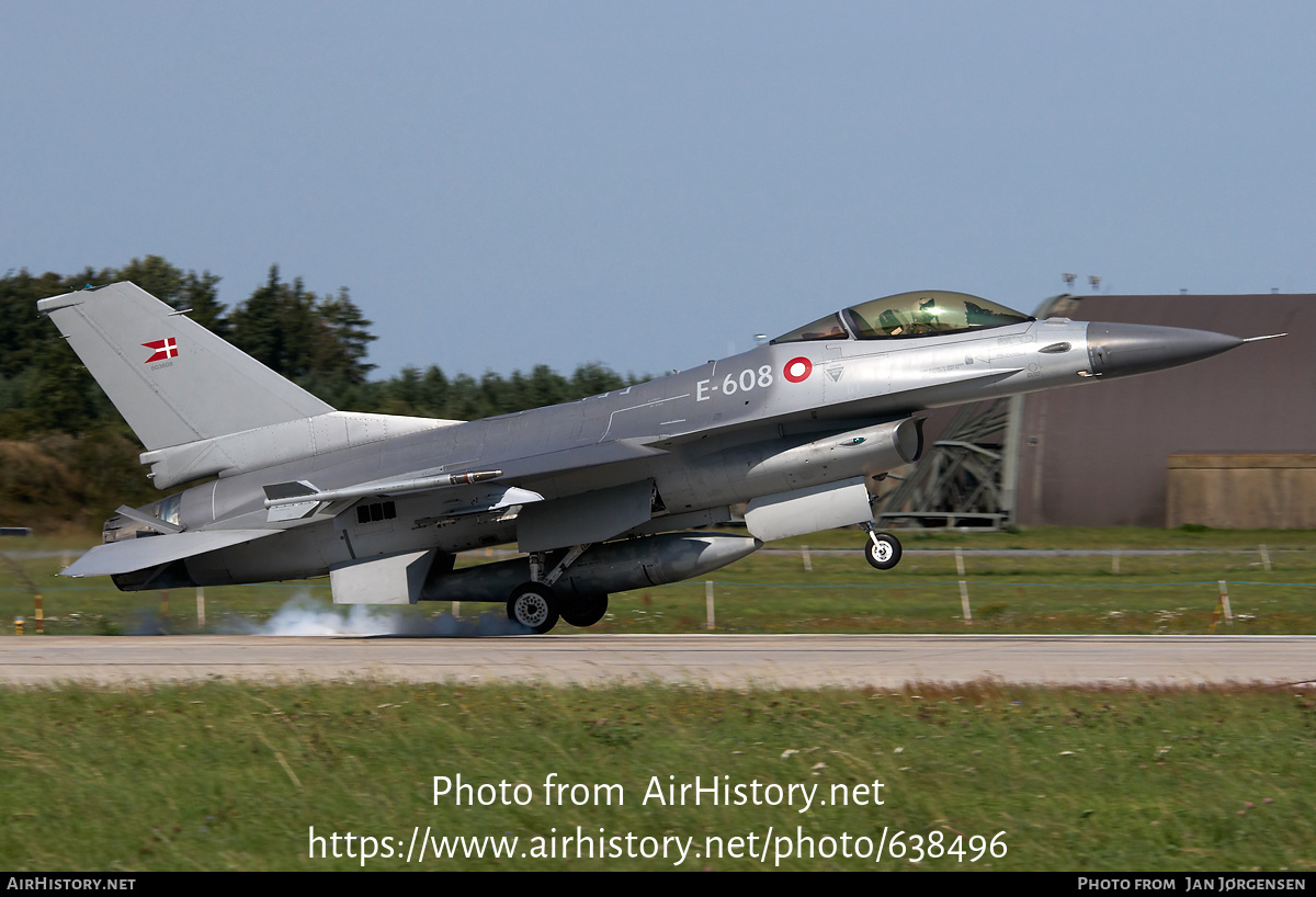 Aircraft Photo of E-608 | General Dynamics F-16AM Fighting Falcon | Denmark - Air Force | AirHistory.net #638496