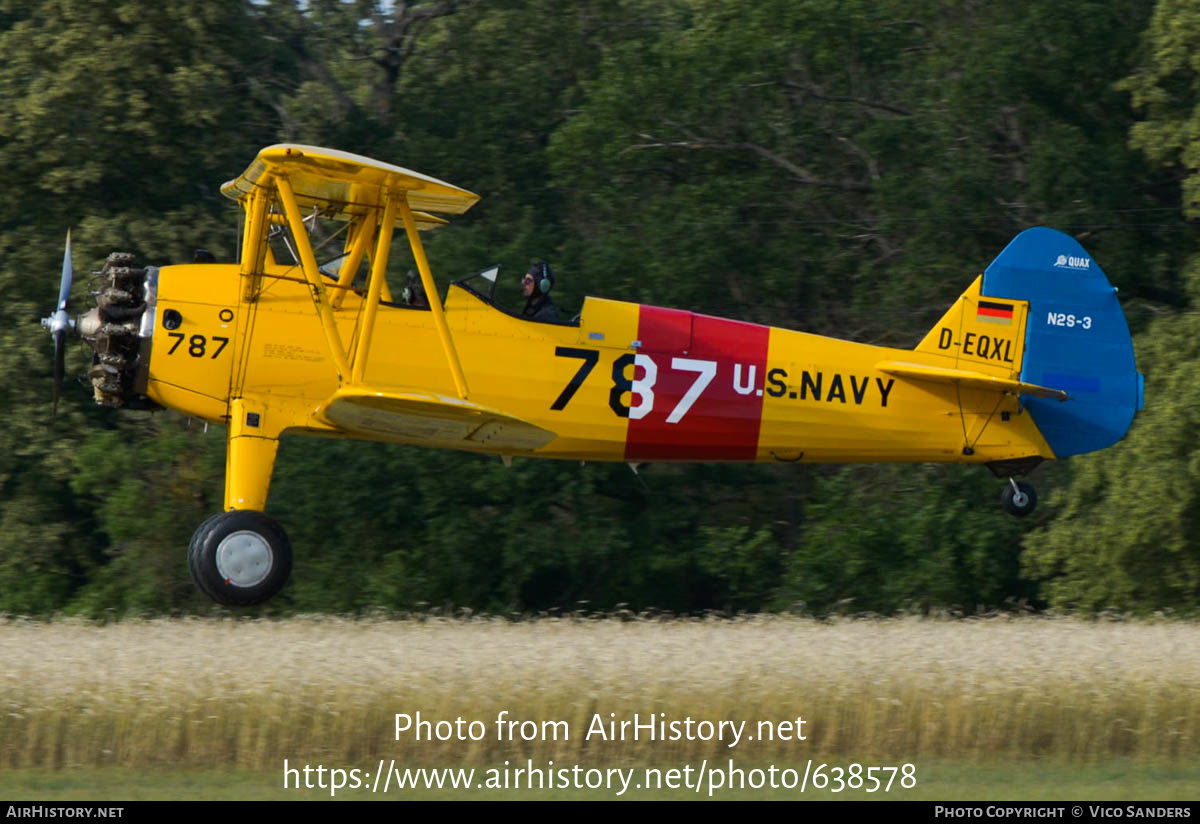 Aircraft Photo of D-EQXL / N56457 / 4317 | Stearman PT-17 Kaydet (A75N1) | USA - Navy | AirHistory.net #638578