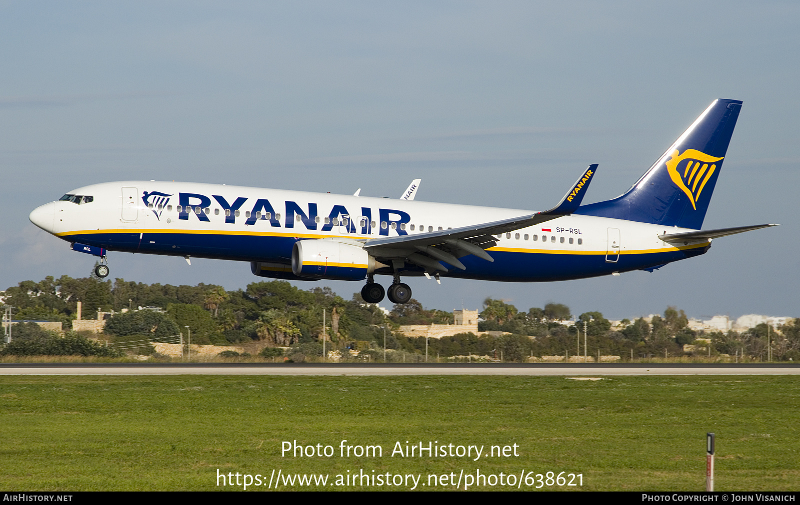 Aircraft Photo of SP-RSL | Boeing 737-800 | Ryanair | AirHistory.net #638621