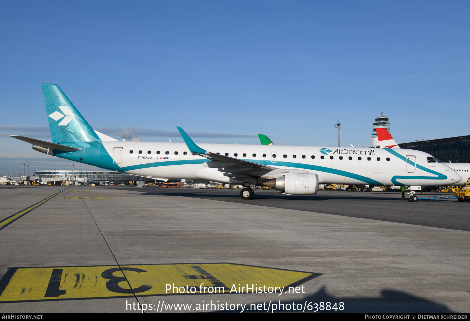 Aircraft Photo of I-ADJR | Embraer 195LR (ERJ-190-200LR) | Air Dolomiti | AirHistory.net #638848