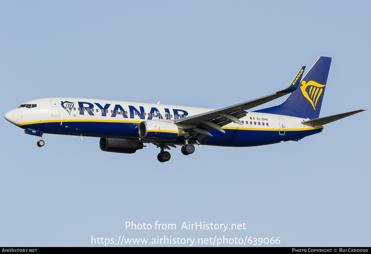 Aircraft Photo of EI-DPR | Boeing 737-8AS | Ryanair | AirHistory.net #639066