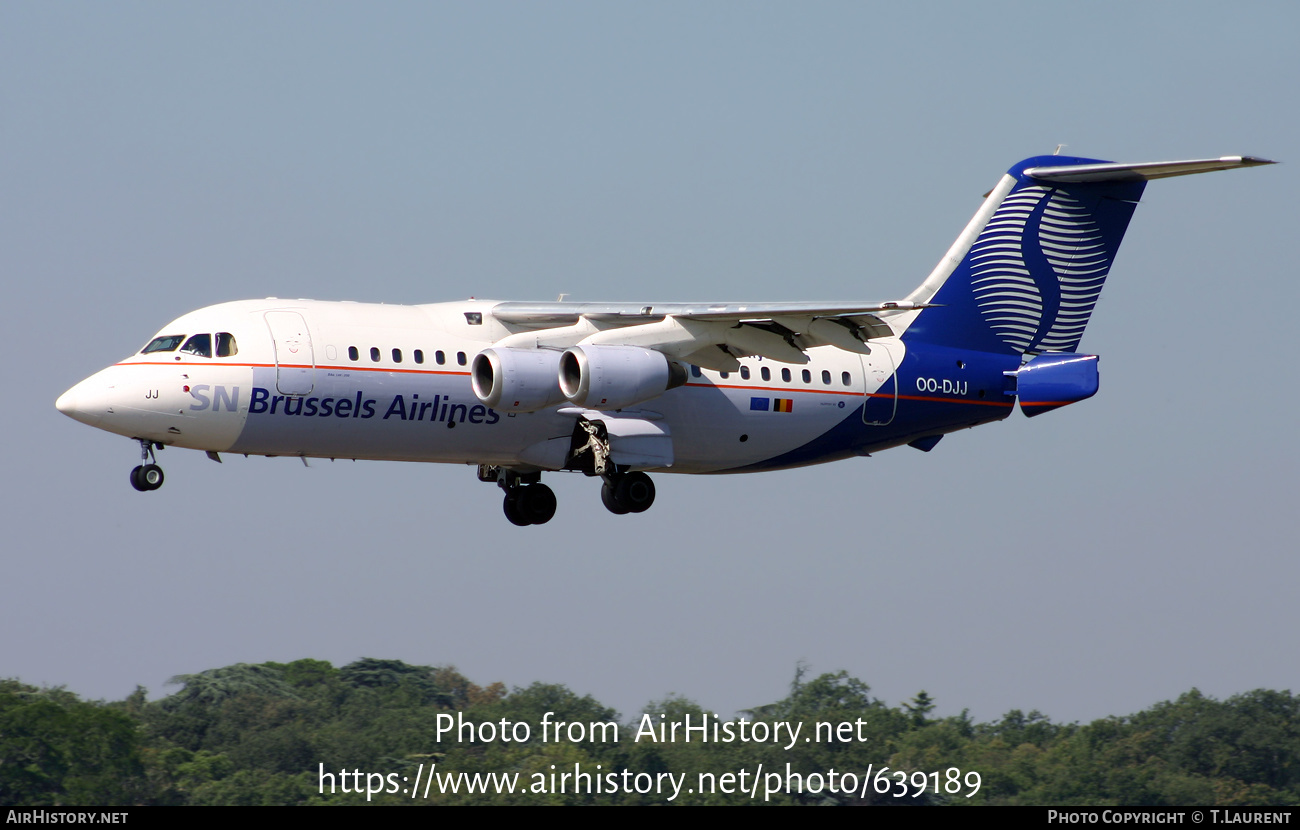 Aircraft Photo of OO-DJJ | British Aerospace BAe-146-200 | SN Brussels Airlines | AirHistory.net #639189