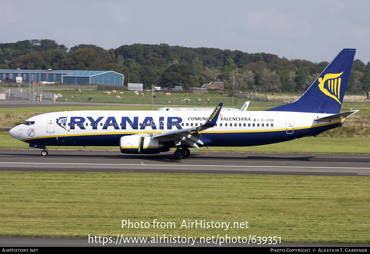 Aircraft Photo of EI-EKN | Boeing 737-8AS | Ryanair | AirHistory.net #639351