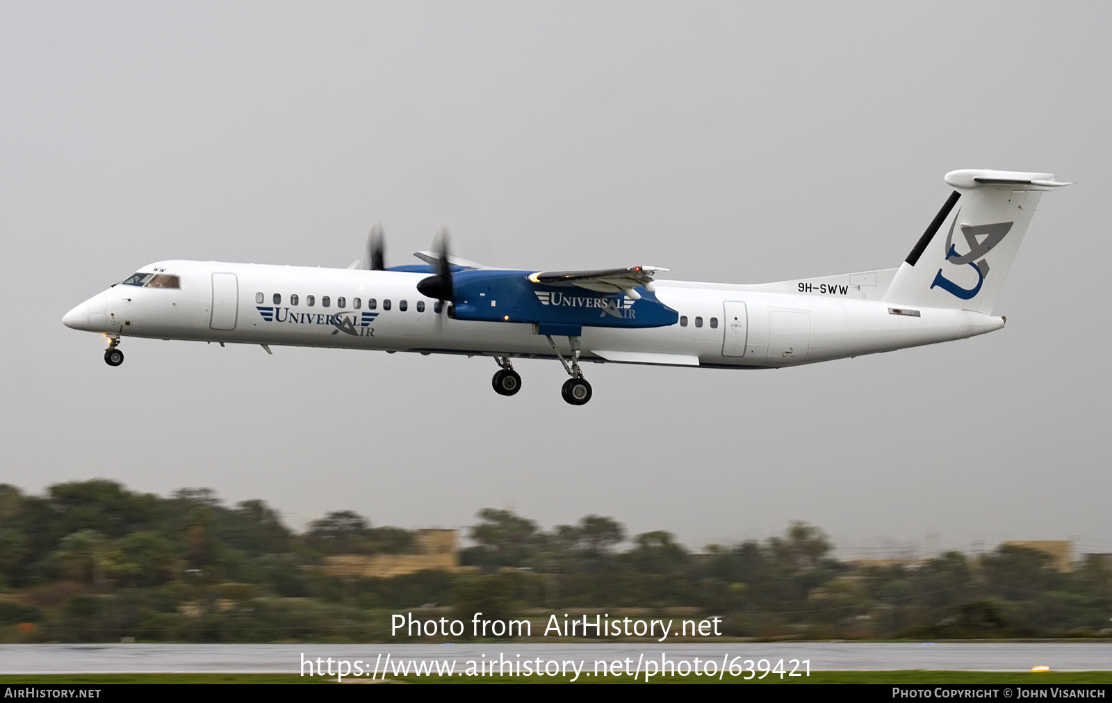 Aircraft Photo of 9H-SWW | Bombardier DHC-8-402 Dash 8 | Universal Air | AirHistory.net #639421