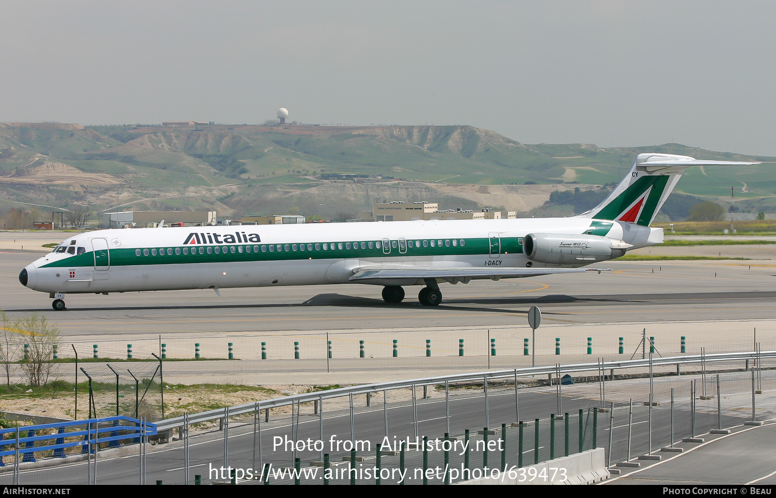 Aircraft Photo of I-DACY | McDonnell Douglas MD-82 (DC-9-82) | Alitalia | AirHistory.net #639473