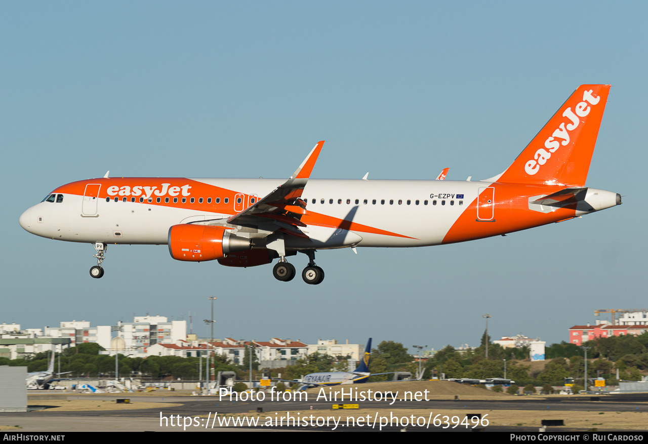 Aircraft Photo of G-EZPV | Airbus A320-214 | EasyJet | AirHistory.net #639496