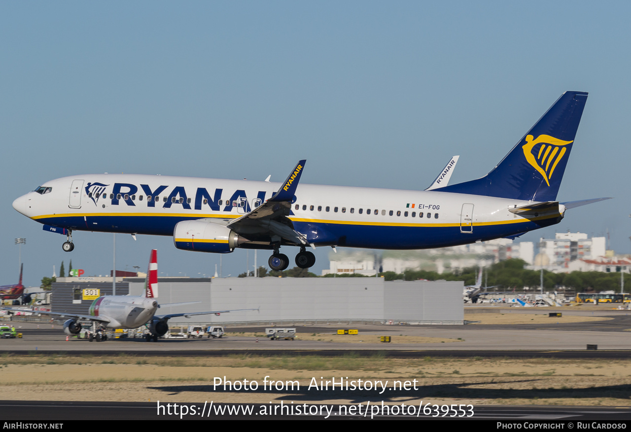 Aircraft Photo of EI-FOG | Boeing 737-8AS | Ryanair | AirHistory.net #639553