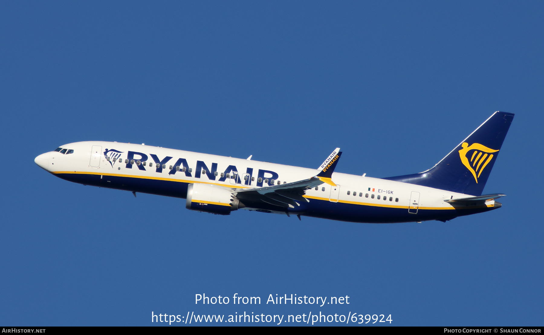 Aircraft Photo of EI-IGK | Boeing 737-8 Max 8 | Ryanair | AirHistory.net #639924