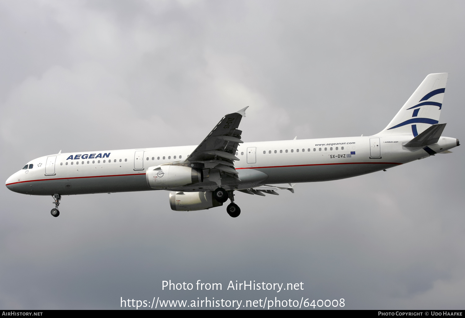 Aircraft Photo of SX-DVZ | Airbus A321-231 | Aegean Airlines | AirHistory.net #640008