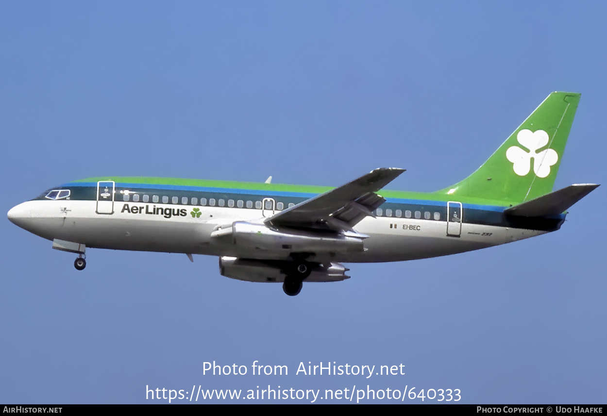 Aircraft Photo of EI-BEC | Boeing 737-248/Adv | Aer Lingus | AirHistory.net #640333