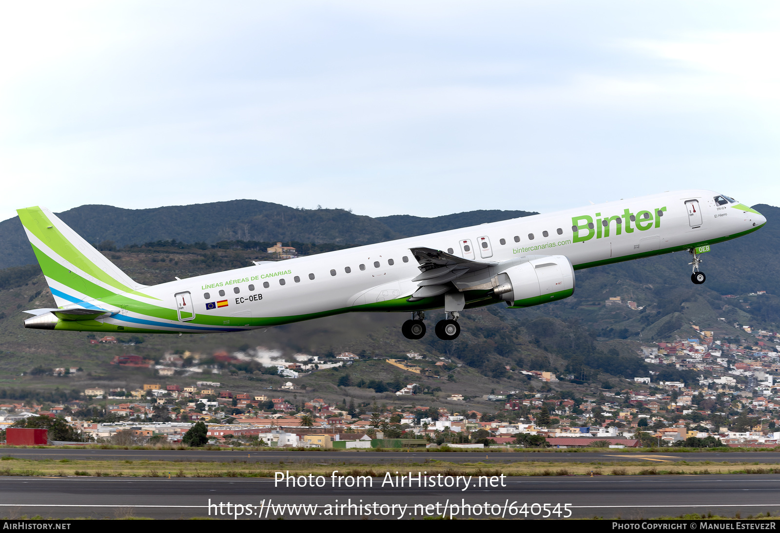 Aircraft Photo of EC-OEB / 19020117 | Embraer 195-E2 (ERJ-190-400) | Binter Canarias | AirHistory.net #640545