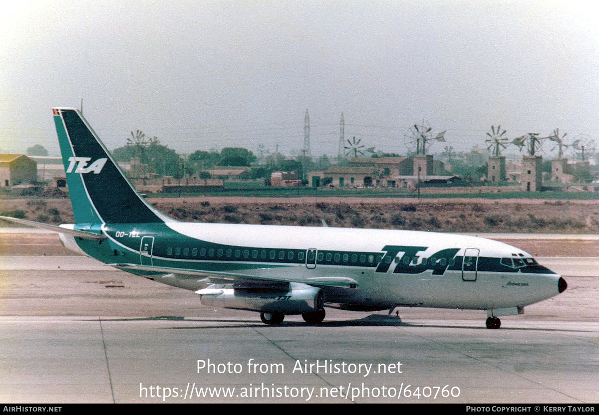 Aircraft Photo of OO-TEL | Boeing 737-2M8/Adv | TEA - Trans European Airways | AirHistory.net #640760