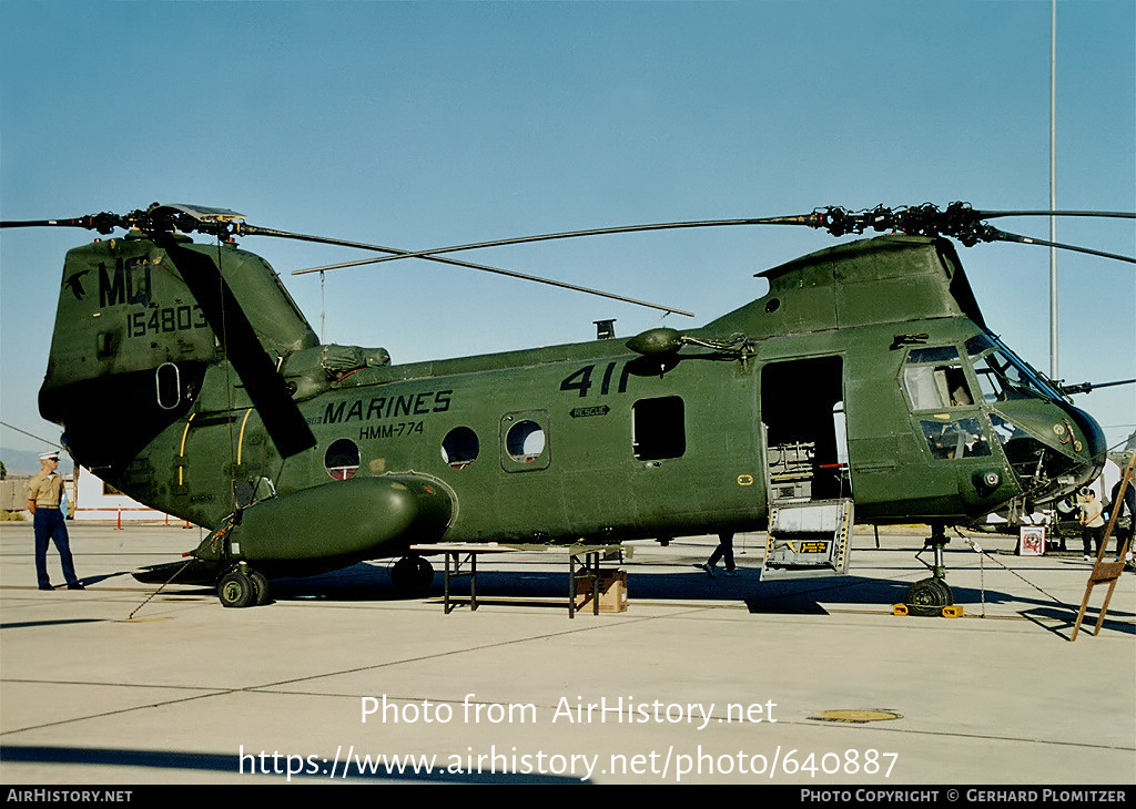 Aircraft Photo of 154803, Boeing Vertol CH-46E Sea Knight, USA - Marines