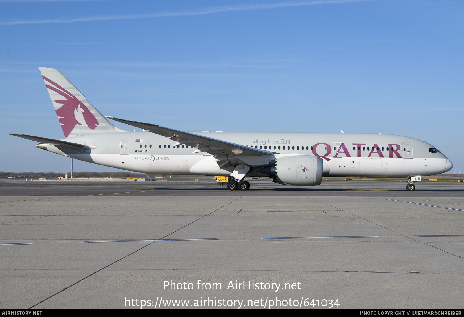 Aircraft Photo of A7-BCS | Boeing 787-8 Dreamliner | Qatar Airways | AirHistory.net #641034