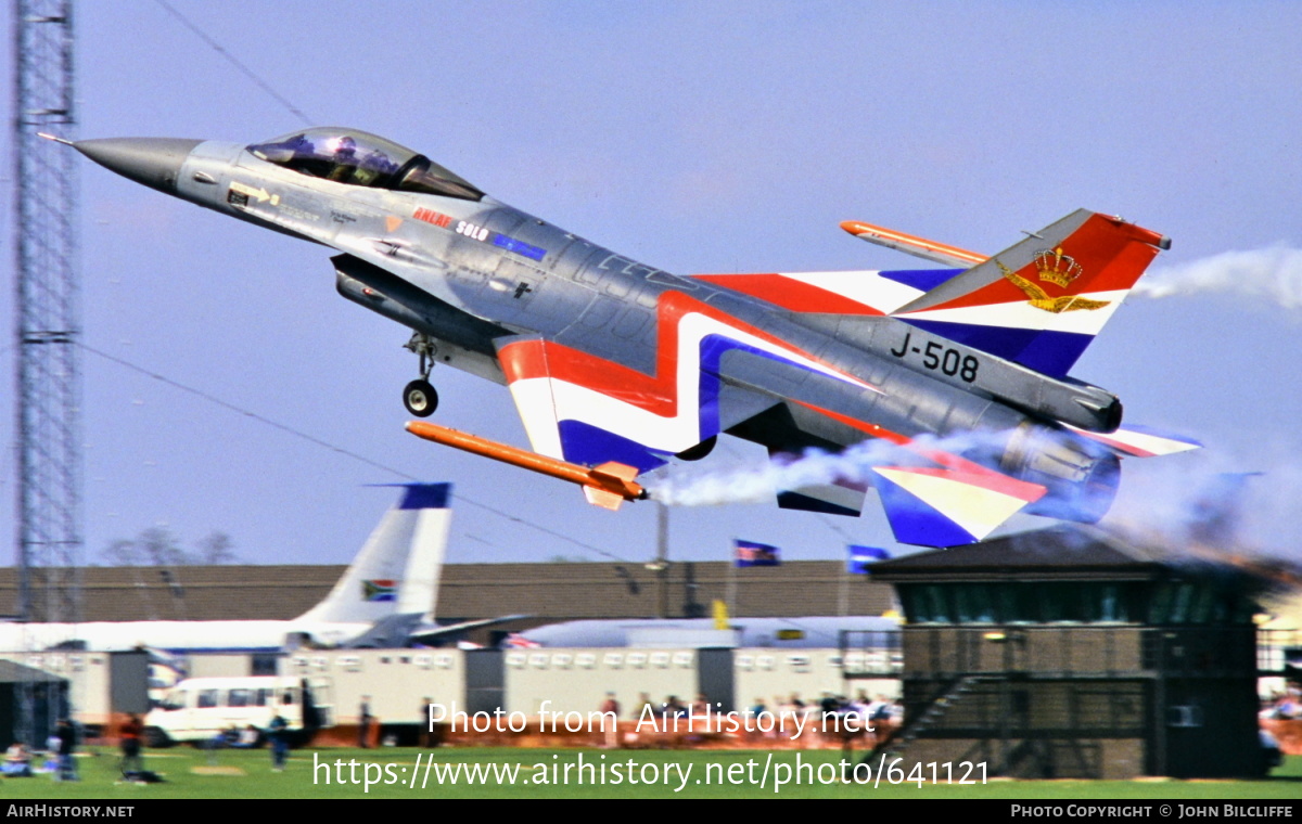 Aircraft Photo of J-508 | General Dynamics F-16A Fighting Falcon | Netherlands - Air Force | AirHistory.net #641121