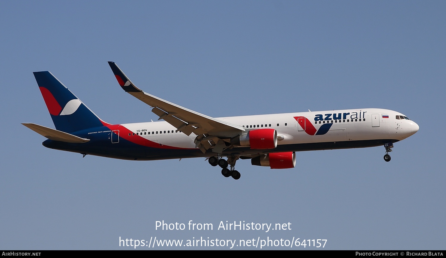 Aircraft Photo of VQ-BEN | Boeing 767-33A/ER | Azur Air | AirHistory.net #641157