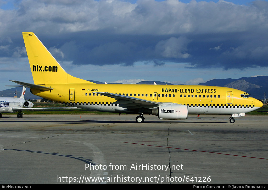 Aircraft Photo of D-AGEU | Boeing 737-75B | Hapag-Lloyd Express | AirHistory.net #641226