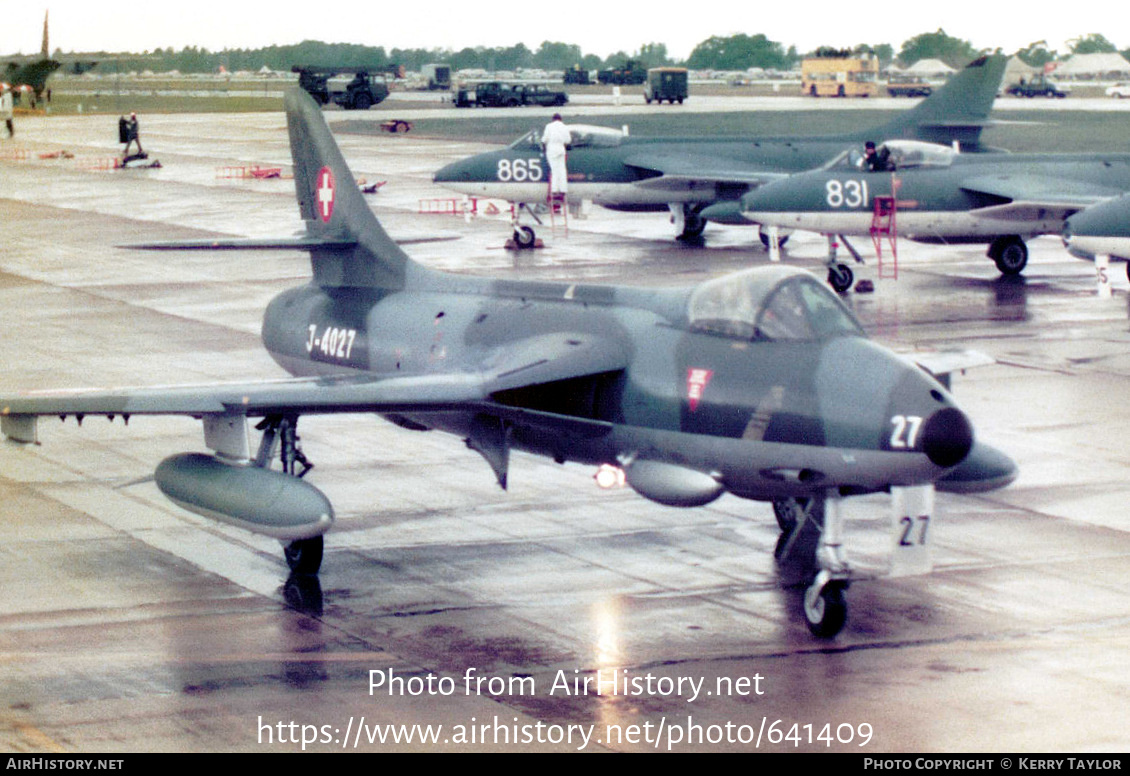 Aircraft Photo of J-4027 | Hawker Hunter F58 | Switzerland - Air Force | AirHistory.net #641409