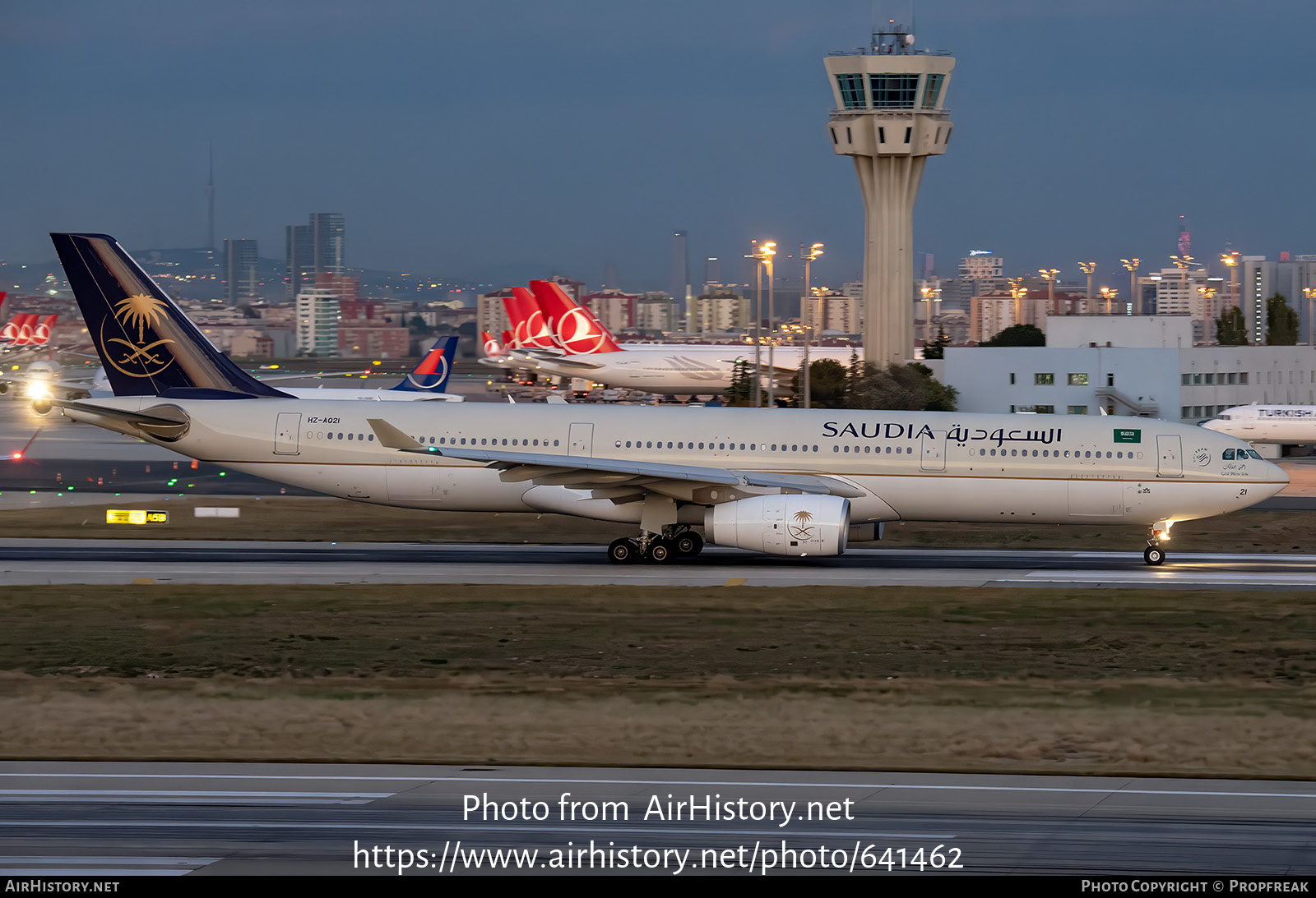 Aircraft Photo of HZ-AQ21 | Airbus A330-343E | Saudia - Saudi Arabian Airlines | AirHistory.net #641462