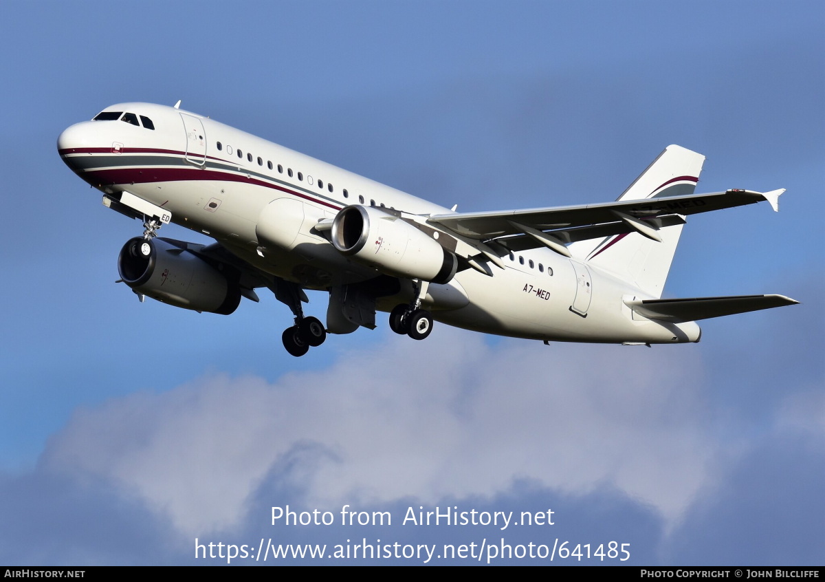 Aircraft Photo of A7-MED | Airbus ACJ319 (A319-133/CJ) | Qatar Amiri Flight | AirHistory.net #641485