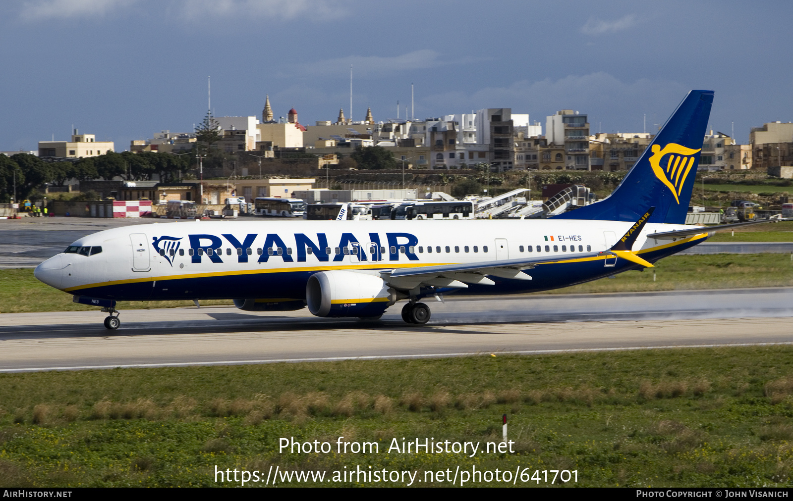 Aircraft Photo of EI-HES | Boeing 737-8200 Max 200 | Ryanair | AirHistory.net #641701