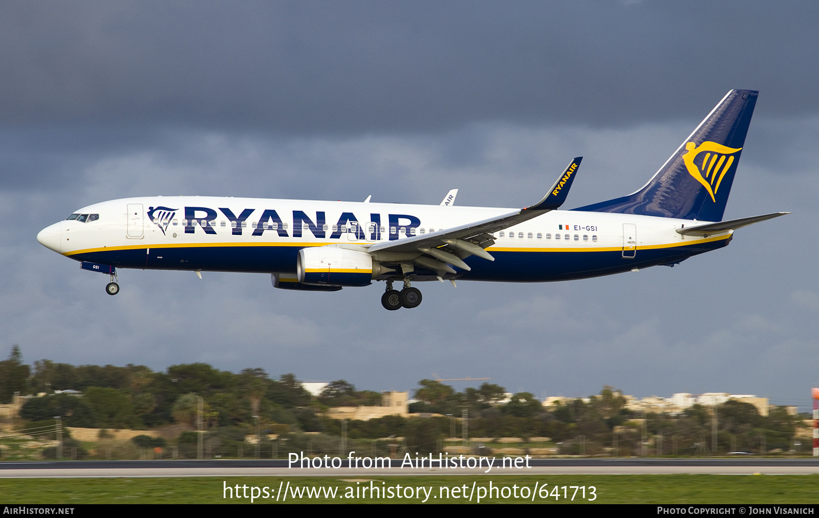 Aircraft Photo of EI-GSI | Boeing 737-800 | Ryanair | AirHistory.net #641713