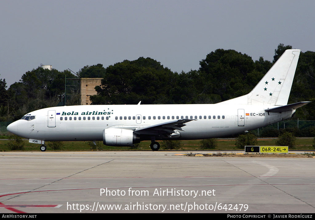 Aircraft Photo of EC-IOR | Boeing 737-382 | Hola Airlines | AirHistory.net #642479