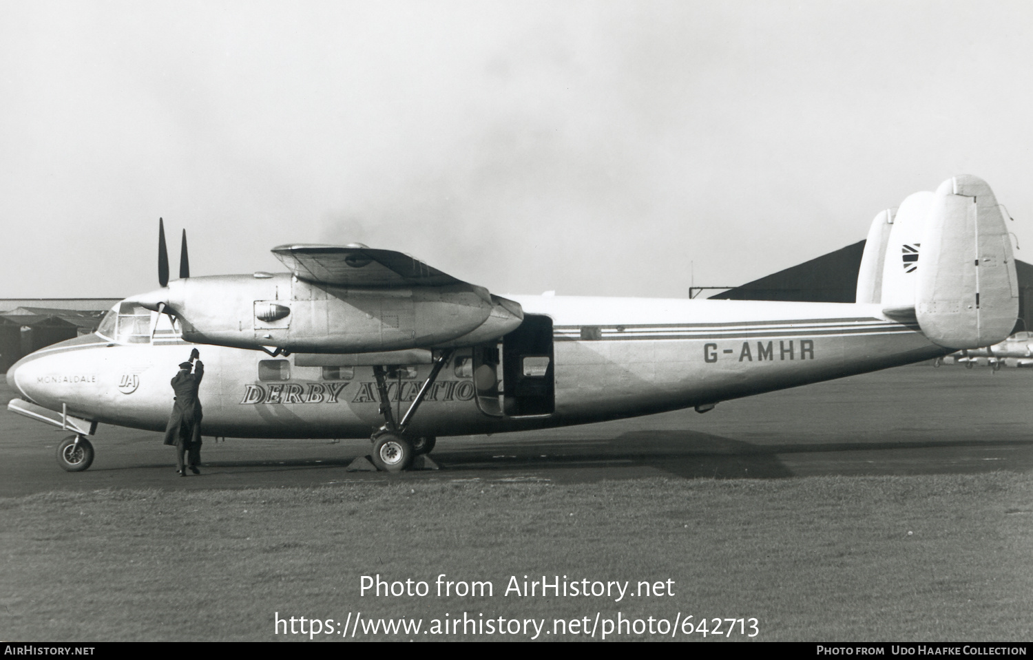 Aircraft Photo of G-AMHR | Handley Page HPR.1 Marathon Mk1A | Derby Aviation | AirHistory.net #642713