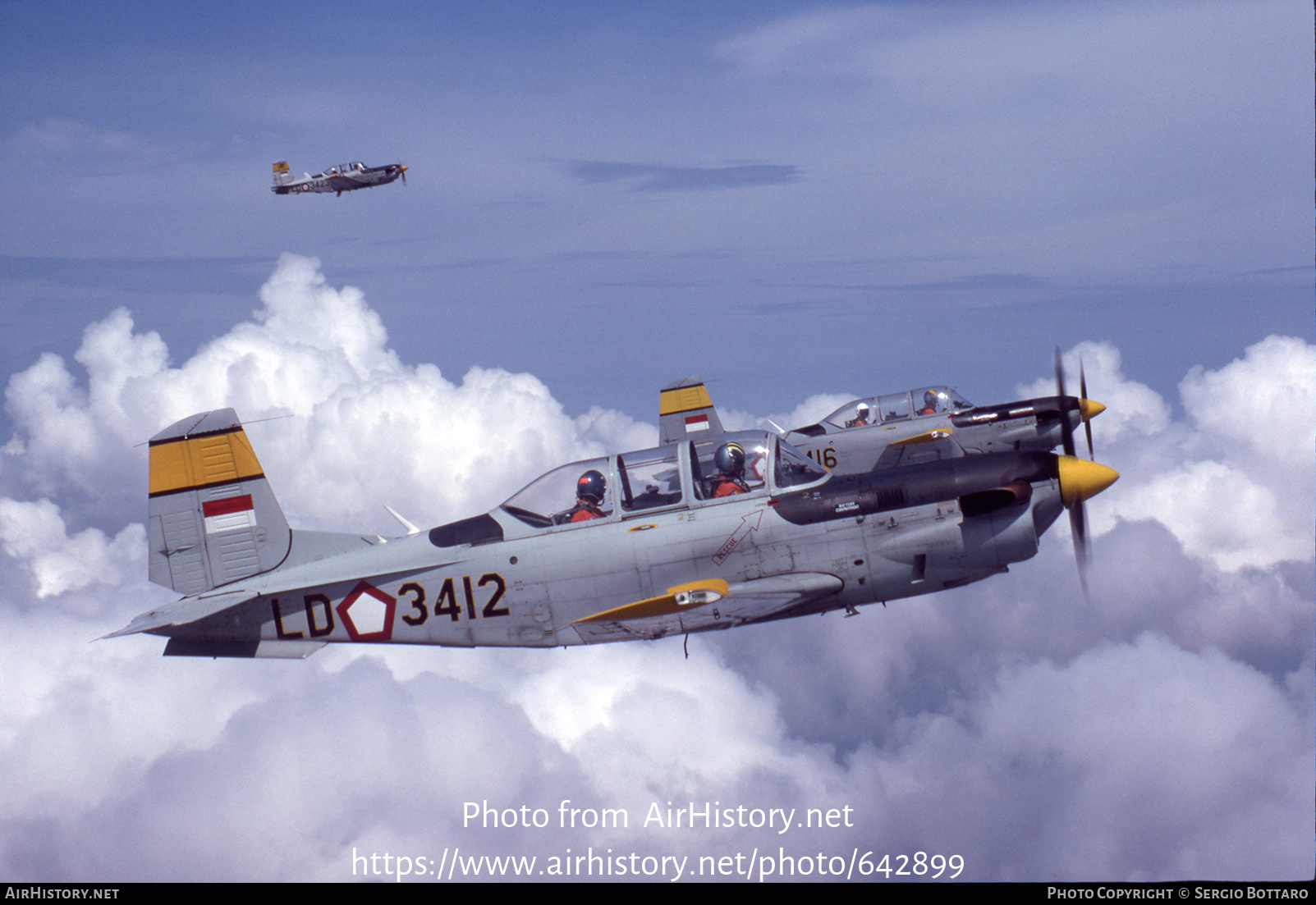 Aircraft Photo of LD-3412 | Beech T-34C-1 Turbo Mentor | Indonesia - Air Force | AirHistory.net #642899