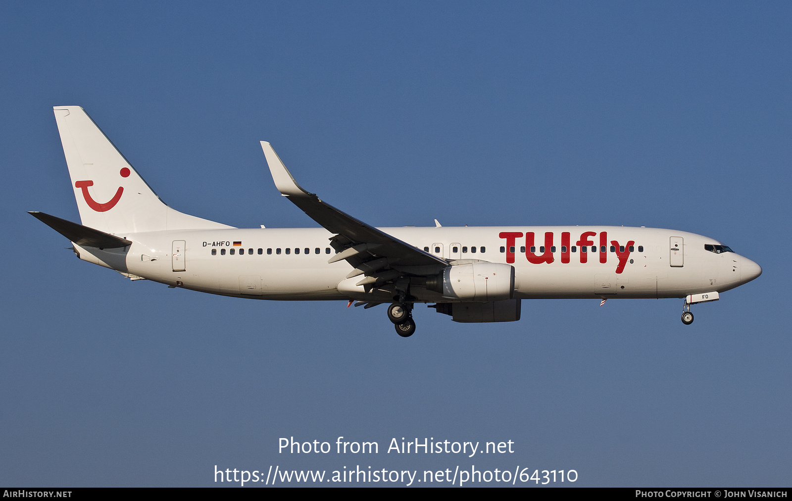 Aircraft Photo of D-AHFO | Boeing 737-8K5 | TUIfly | AirHistory.net #643110