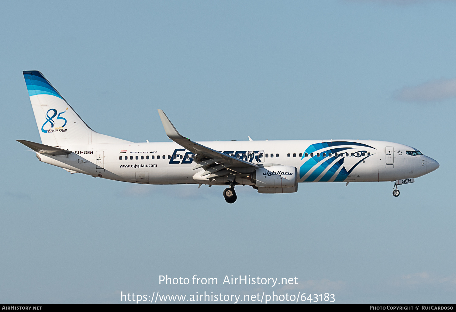 Aircraft Photo of SU-GEH | Boeing 737-800 | EgyptAir | AirHistory.net #643183