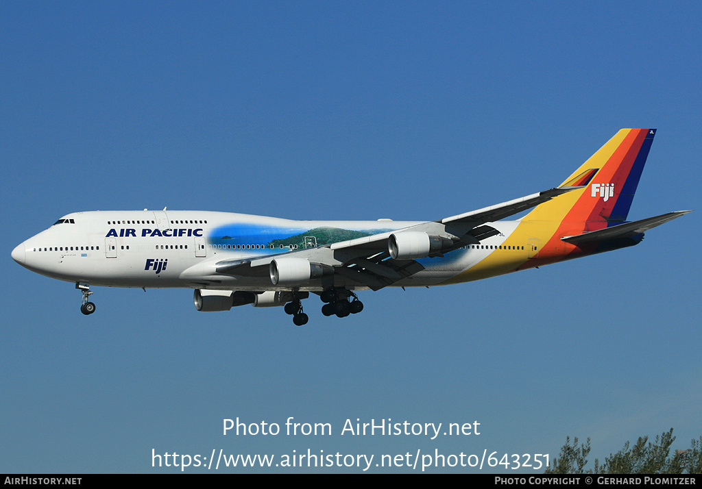 Aircraft Photo of DQ-FJL | Boeing 747-412 | Air Pacific | AirHistory ...