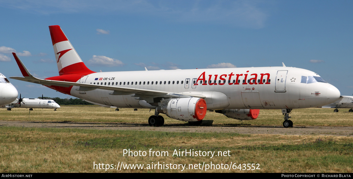 Aircraft Photo of OE-LZE | Airbus A320-214 | Austrian Airlines | AirHistory.net #643552