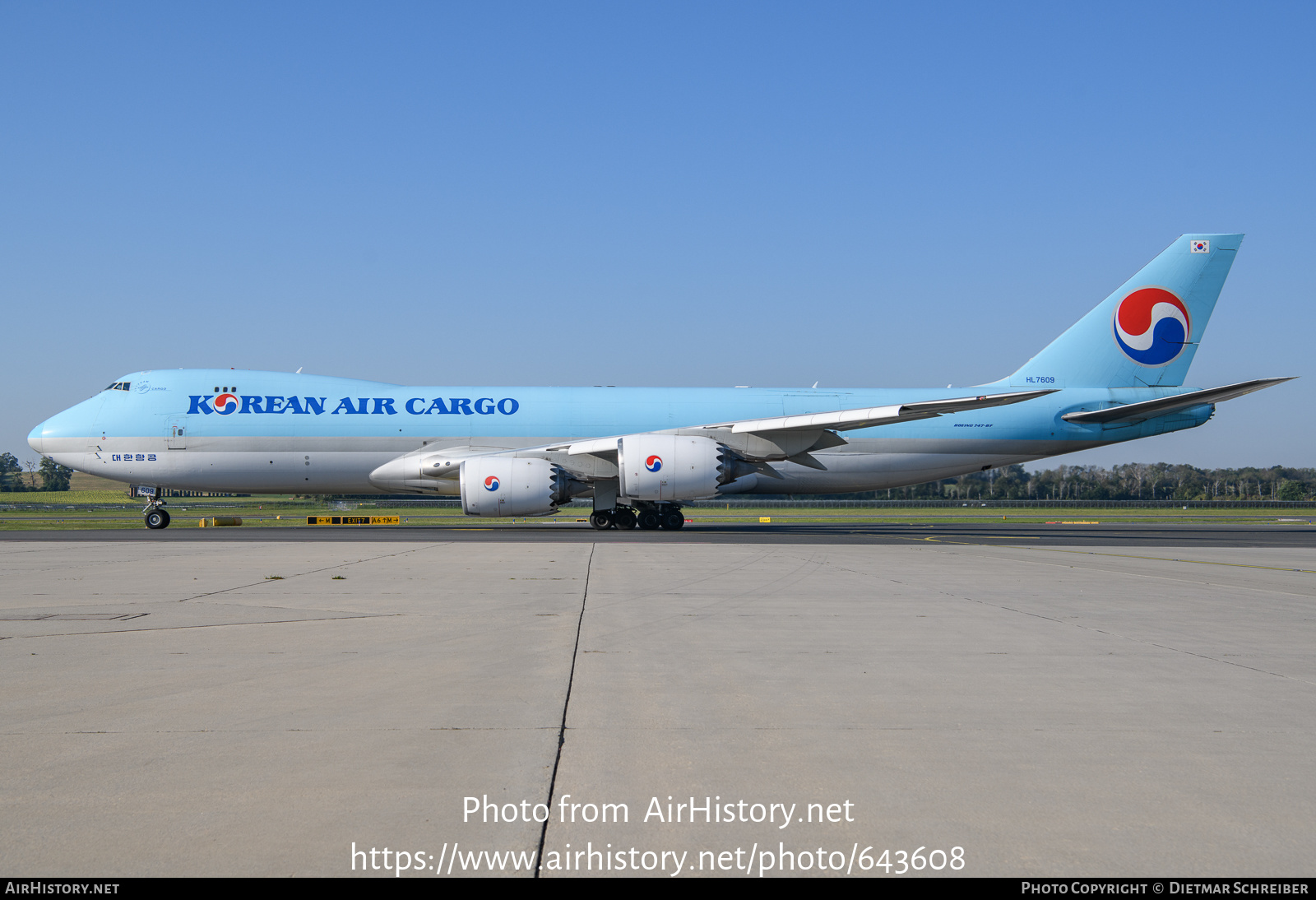 Aircraft Photo of HL7609 | Boeing 747-8HTF/SCD | Korean Air Cargo | AirHistory.net #643608