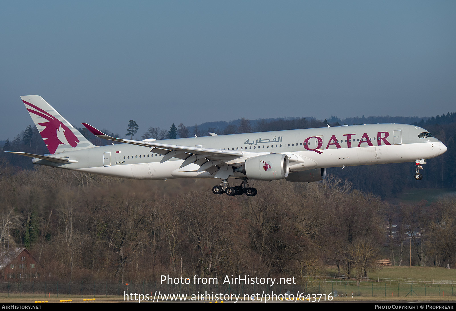 Aircraft Photo of A7-AMF | Airbus A350-941 | Qatar Airways | AirHistory.net #643716