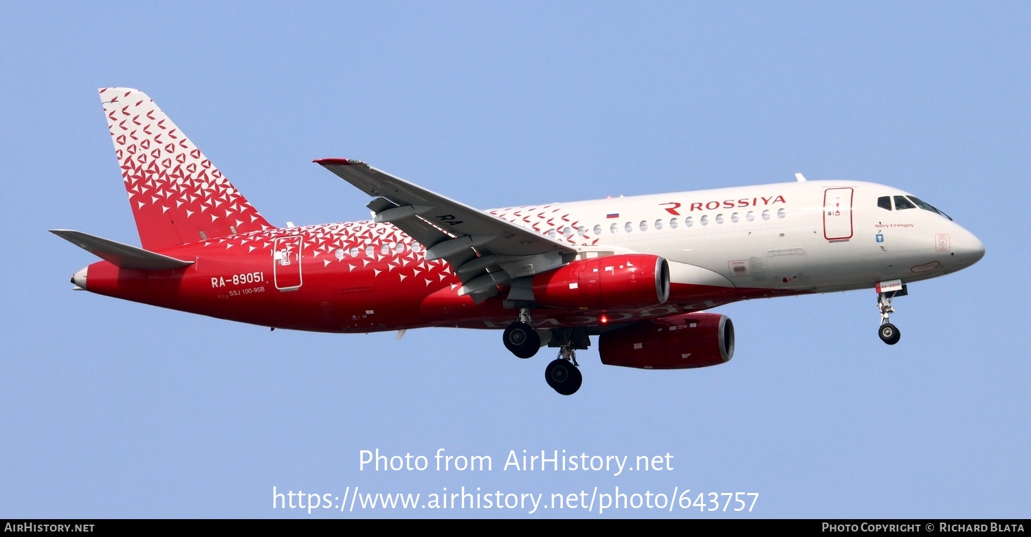 Aircraft Photo of RA-89051 | Sukhoi SSJ-100-95B Superjet 100 (RRJ-95B) | Rossiya - Russian Airlines | AirHistory.net #643757