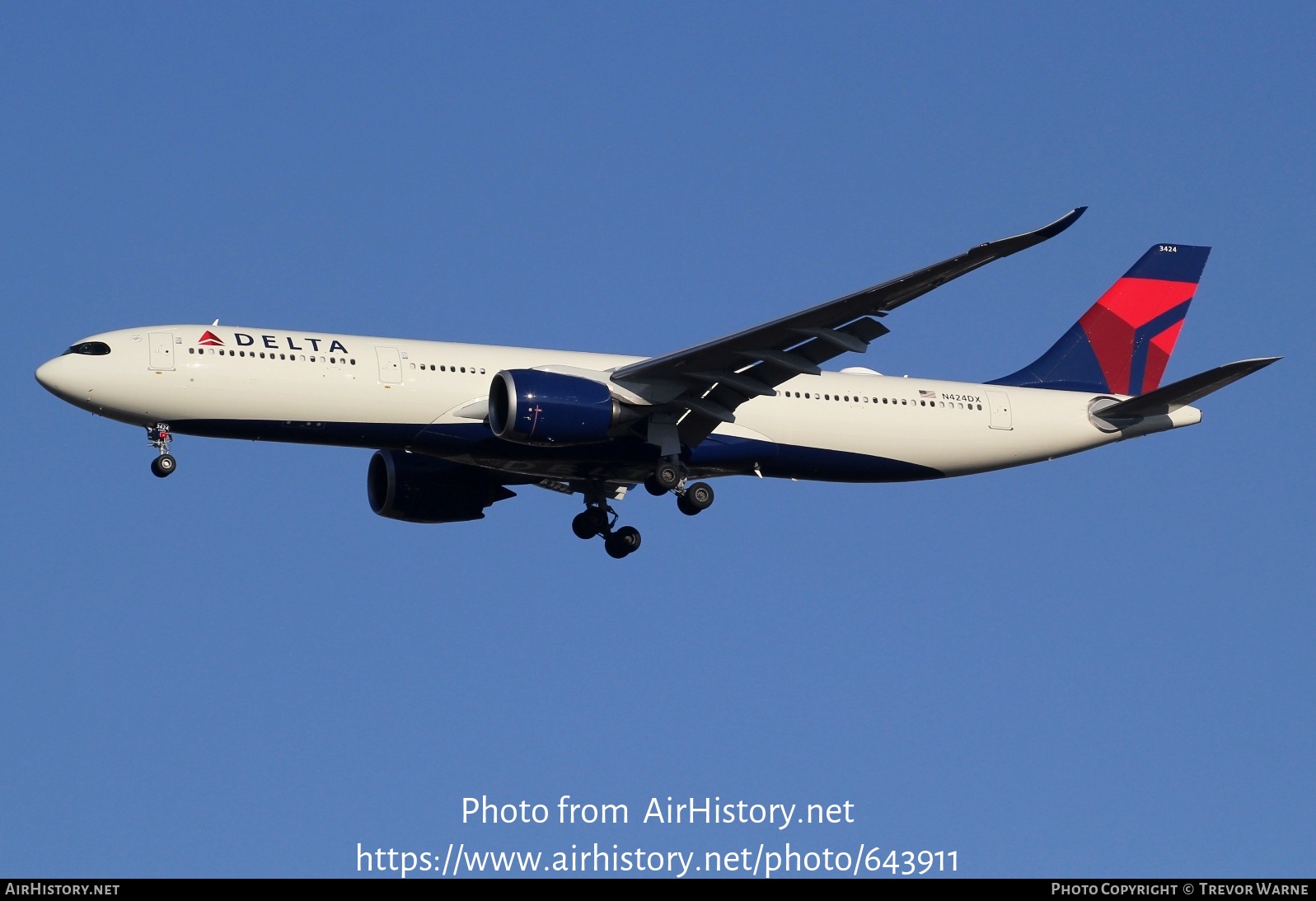 Aircraft Photo of N424DX | Airbus A330-941N | Delta Air Lines | AirHistory.net #643911