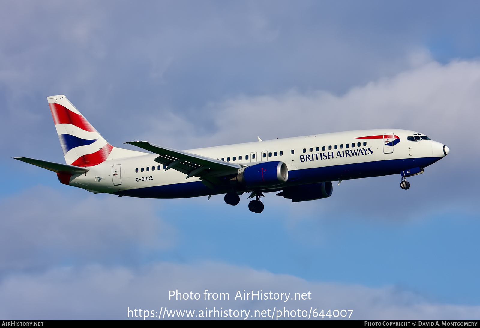 Aircraft Photo of G-DOCZ | Boeing 737-436 | British Airways | AirHistory.net #644007