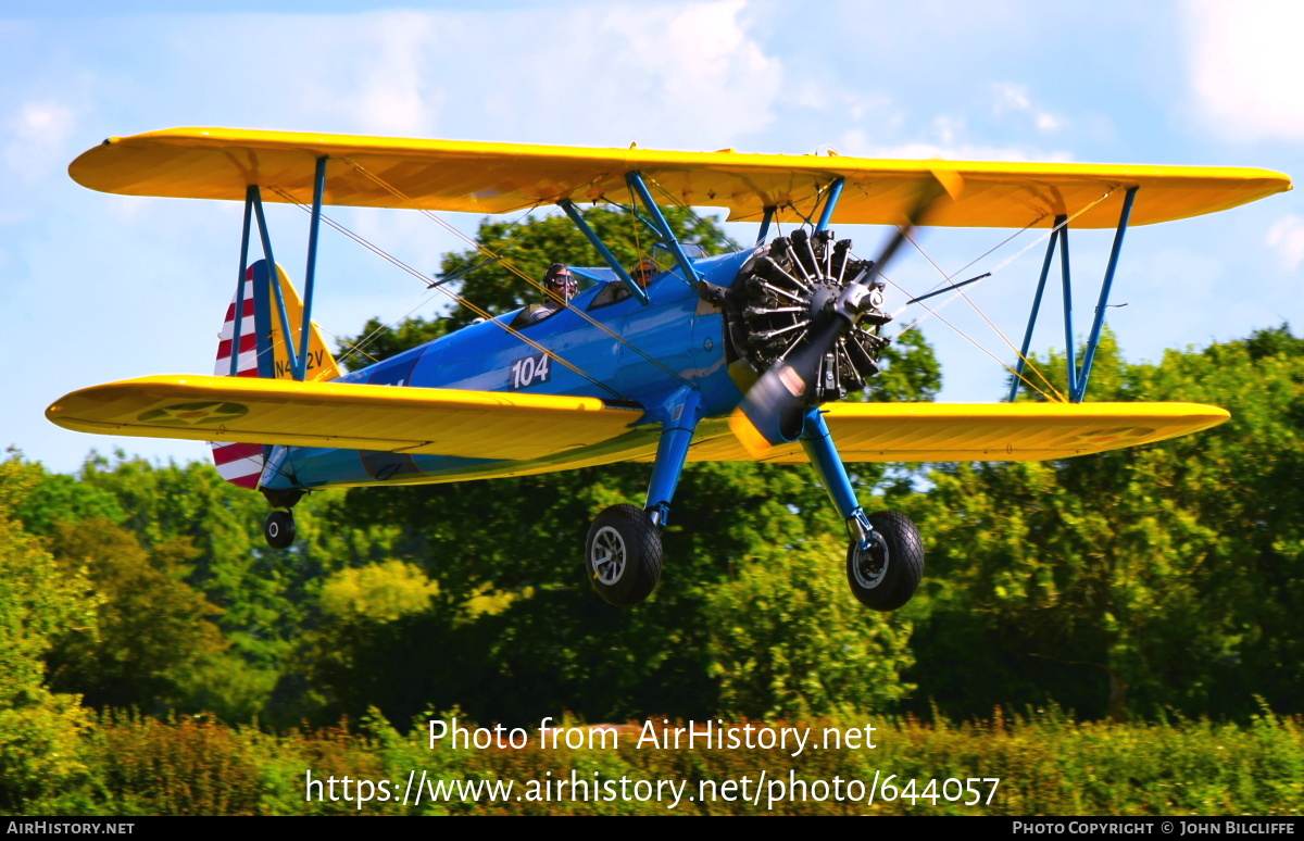 Aircraft Photo of N4712V | Boeing PT-13D/R985 Kaydet (E75) | USA - Air Force | AirHistory.net #644057