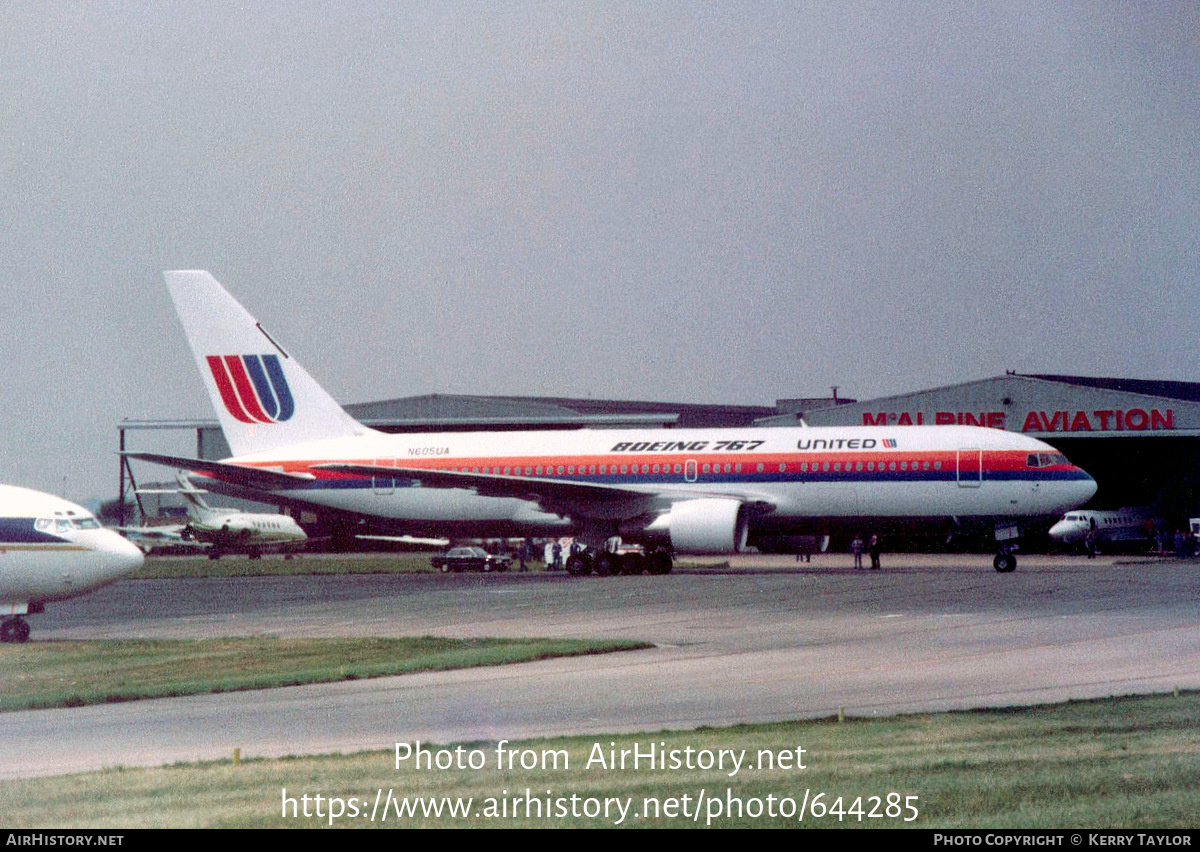 Aircraft Photo of N605UA | Boeing 767-222 | United Airlines | AirHistory.net #644285