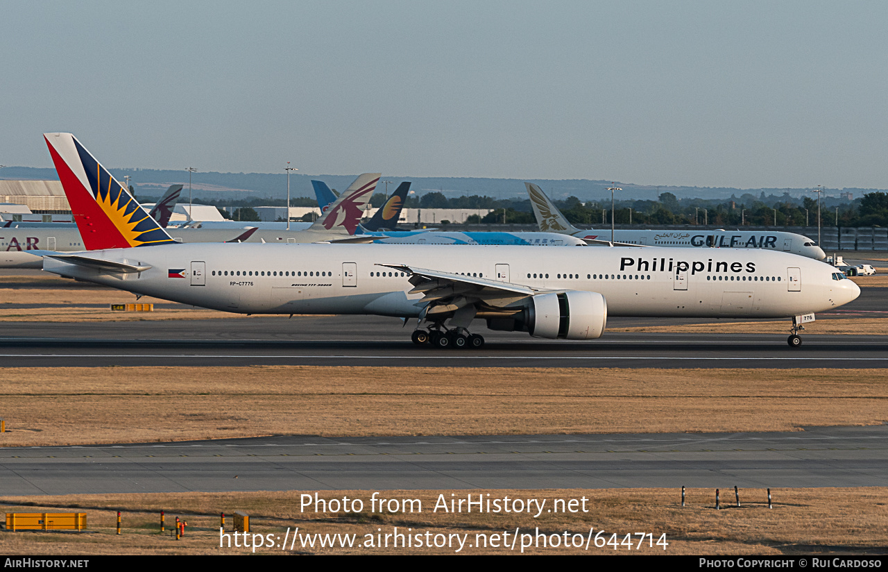 Aircraft Photo of RP-C7776 | Boeing 777-36N/ER | Philippine Airlines | AirHistory.net #644714