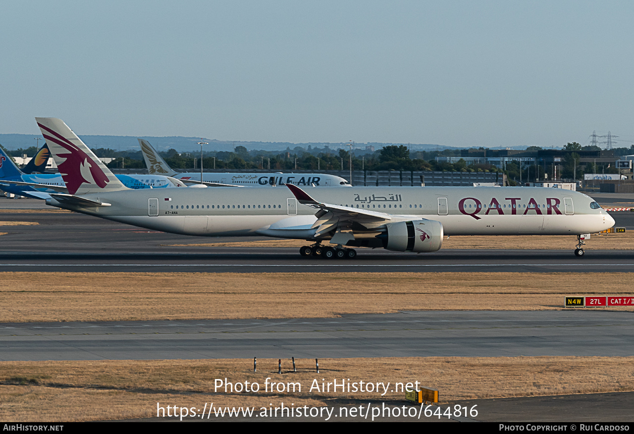 Aircraft Photo of A7-ANA | Airbus A350-1041 | Qatar Airways | AirHistory.net #644816