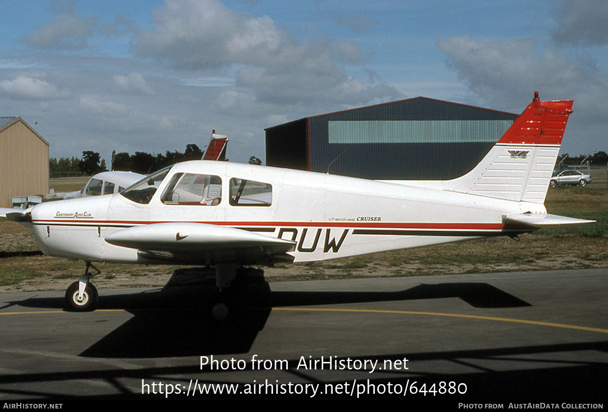 Aircraft Photo of ZK-DUW | Piper PA-28-140 Cherokee Cruiser | Canterbury Aero Club | AirHistory.net #644880